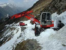 Jean-Marc Baz pelles araignées déneigement en montagne