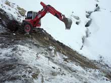 Jean-Marc Baz pelles araignées en montagne