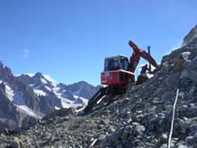 Jean-Marc Baz pelles araignées en montagne