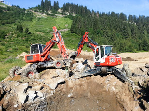 Jean-Marc Baz pelles araignées en montagne